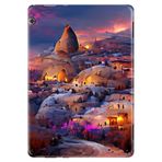Huawei MediaPad T3 9.6" ile Uyumlu Tablet Kılıfı, Desenli Silikon, Kapadokya Çizim, Çok Renkli avonm-v-cvr460040