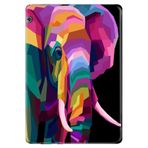 Huawei MediaPad T5 10.1" ile Uyumlu Desenli Silikon Tablet Kılıfı, UV Baskılı, Çok Renkli avonm-v-cvr460298
