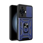 Huawei Nova 12S İle Uyumlu Kılıf Magnetik Standlı Kamera Korumalı Sürgülü Vega Kapak 35296 Lacivert