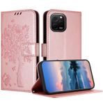 Huawei Nova Y61 için JayModCase Kılıf, Kart Yuvalı Deri Çevirmeli Kılıf Koruyucu Kılıf, Stand Fonksiyonu, Manyetik Kapatma, Huawei Nova Y61 ile Uyumlu Cep Telefonu Kılıfı - Pembe Altın