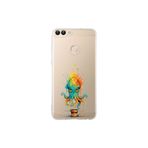 Huawei P Smart 2018 ile uyumlu Splash ahtapot tasarımlı şeffaf silikon kılıf