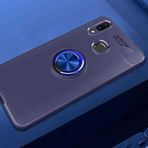 Huawei P Smart 2019 Kılıf Kamera Çıkıntılı Renkli Yüzüklü Standlı Mıknatıslı Kapak Ravel