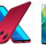 Huawei P Smart 2019 Premier Esnek Mat Cam Ekran Koruyucu + Uyumlu Silikon Kılıf