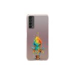 Huawei P Smart 2021 ile uyumlu Splash ahtapot tasarımlı şeffaf silikon kılıf