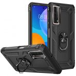 Huawei P Smart 2021 Kilif Sofya Yuzuklu Standli Korumali Kilif