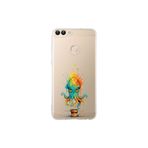 Huawei P Smart ile uyumlu Splash ahtapot tasarımlı şeffaf silikon kılıf