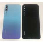Huawei P Smart Pro Stk-l21 Arka Kapak Pil Kapağı + Kamera Camı Mavi