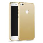 Huawei P10 Lite Uyumlu Sert Rubber Silikon Kılıf (Altın Rengi)