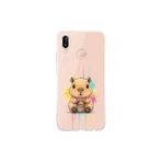 Huawei P20 Lite ile Uyumlu Splash Kapibara Tasarımlı Şeffaf Silikon Kılıf
