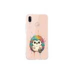 Huawei P20 Lite ile Uyumlu Splash Kirpi Tasarımlı Şeffaf Silikon Kılıf