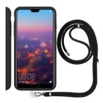 Huawei P20 Lite Ip Askılı Silikon Kılıf Siyah