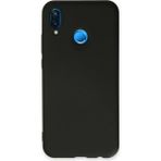 Huawei P20 Lite Kılıf Nano Içi Kadife Silikon - SIYAH-(5796)