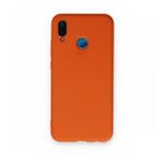 Huawei P20 Lite Kılıf Nano Içi Kadife Silikon - Turuncu