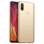 Huawei P20 Lite Uyumlu Sert Rubber Silikon Kılıf (Altın Rengi)