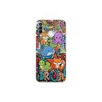 Huawei P30 Lite ile Uyumlu Grafiti Mini Tasarımlı Şeffaf Silikon Kılıf
