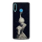 Huawei P30 Lite ile Uyumlu Kılıf Desenli Silikon Güzel ile Uyumlu Kılıf Star Woman 1332