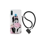 Huawei P30 Lite ile Uyumlu Kılıf Desenli Silikon + Şarj Kulaklık Koruyucusu Audrey Glue 1420