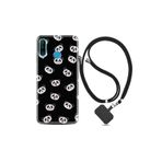 Huawei P30 Lite ile Uyumlu Kılıf Desenli Silikon + Şarj Kulaklık Koruyucusu Panda Suratları 1773