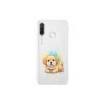 Huawei P30 Lite ile Uyumlu Splash Köpek Tasarımlı Şeffaf Silikon Kılıf