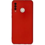Huawei P30 Lite Kılıf Nano Içi Kadife Silikon - KIRMIZI-(5796)
