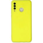 Huawei P30 Lite Kılıf Nano Içi Kadife Silikon - SARI-(5796)