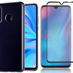 Huawei P30 Lite Kilif Seffaf Super Silikon Kilif + 6D Nano Cam
