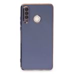 Huawei P30 Lite Kılıf Volet Silikon - Mavi-(5796)