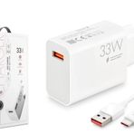 Huawei P30 Lite Uyumlu SG37 33W Turbo Type C Şarj Aleti Seti Kafa + Kablo