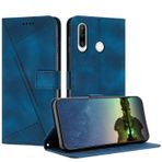 Huawei P30 Lite/Nova 4e için Mo-Beauty Telefon Kılıfı, Huawei P30 Lite/Nova 4e için PU Deri Cüzdan Çevirmeli Kılıf Manyetik Stand Fonksiyon Kartı Yuvası Koruyucu Kılıf - Mavi