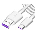 Huawei P30 Pro 5A için Süper Şarj Kablosu Yedek USB Tip C Kablo, Huawei P20 Pro, Mate 20 Pro, Mate 10 Pro, P10 Plus, Mate 20 Pro, P10 Plus, Mate 20 için 3.3FT Süper Hızlı Şarj Tip-C Kablosu (Beyaz)