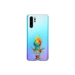 Huawei P30 Pro ile uyumlu Splash ahtapot tasarımlı şeffaf silikon kılıf