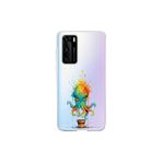 Huawei P40 ile uyumlu Splash ahtapot tasarımlı şeffaf silikon kılıf