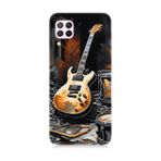 Huawei P40 Lite Uyumlu Gitar Ve Bateri Desenli Silikon Kılıf