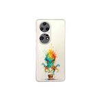 Huawei P50 Pro ile uyumlu Splash ahtapot tasarımlı şeffaf silikon kılıf