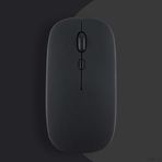 Huawei Tablet İle Uyumlu Şarj Edilebilir Sessiz Mouse Bluetooth + 2.4Hz Wifi Kablosuz Mouse Fare Siyah