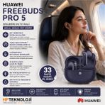 Huawei Teknolojinin Geldiği Son Nokta,freebuds Pro 5 Anc Tws Mavi Kulak Içi Bluetooth Kulaklık - Yapay Zeka Gürültü Engelleme