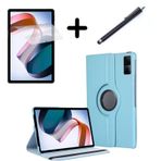 Huawei Uyumlu Matepad 11.5 İnç / Air 11.5 Kılıf Dönen Tablet Kilifi Ekran Koruyucu+kalem pembe-koyu