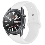 Huawei Watch 3 GT GT2 GT2e GT3 GT4 GT5 Pro 46mm Ultimate SE Elite ile uyumlu Kordon Silikon Spor Band Beyaz