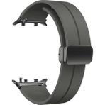 Huawei Watch D2 Akıllı Saat Uyumlu Magnet Mıknatıslı Silikon Kordon - Füme
