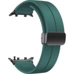 Huawei Watch D2 Akıllı Saat Uyumlu Magnet Mıknatıslı Silikon Kordon - Haki