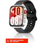 Huawei Watch Fit 3 / Fit 4 / Fit 4 Pro Uyumlu Wave Silikon Kordon 20MM - Siyah