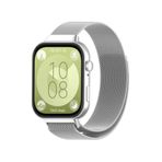 Huawei Watch Fit 3/4/4 Pro Uyumlu Hasır Metal Örgü Işlemeli Mıknatıslı Kordon Kayış