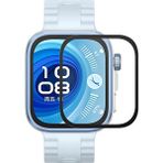 Huawei Watch Fit 4 Pro Uyumlu Tam Kaplayan Kavisli Siyah Çerçeveli Pet Saat Ekran Koruyucu - HW Fit 4 Pro