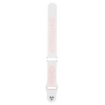 Huawei Watch Gt 2 42 Mm Icin Delikli Spor Silikon Kordon Beyaz Pembe