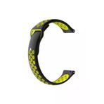Huawei Watch Gt 2 42 Mm Icin Delikli Spor Silikon Kordon Siyah Sari