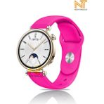 Huawei Watch Gt 2 42MM /gt 3 42MM / Gt 3 Elegant 42MM Liquid Silikon Kordon 20MM - Barbie Pink