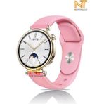 Huawei Watch Gt 2 42MM /gt 3 42MM / Gt 3 Elegant 42MM Liquid Silikon Kordon 20MM - Koyu Pembe