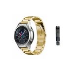 Huawei Watch GT 2 Classic (46mm) İle Uyumlu 22 mm Klasik Çelik Kordon Paslanmaz Kayış Gold