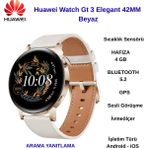 Huawei Watch Gt 3 42MM Elegant Edition Akıllı Saat+Huawei Band 10 Pembe Hediye - 35 - 48 mm - 42 mm gt3 - Beyaz