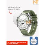 Huawei Watch Gt 4 46MM Uyumlu Kolay Uygulama Aparatlı Temperli Cam Ekran Koruyucu - Şeffaf